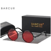 Resim Barcur Retro Steampunk Güneş Gözlüğü - Polarize Uv400 Erkek/kadın Vintage Aksesuarkırmızı51gri Gri 