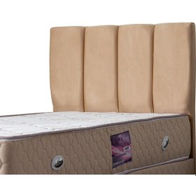 Resim Setaymobilya Baza, Tetra Bej Tek Kişilik Baza + Başlık + Deluxe Yatak 