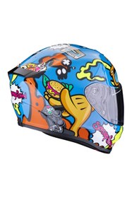 Resim Scorpion EXO-JNR Air FUN Kapalı Çocuk Motosiklet Kaskı MaviOranj 