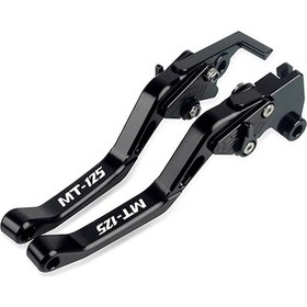 Resim Yaozixa Yamaha Mt125 2014-2022 İki Parmak Kısa Cnc Alüminyum Fren Ve Debriyaj Kolu Seti - 6 Ayar Pozisyonu, Anodize Kaplama, Mt125 Logolu 