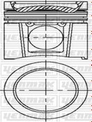 Resim YENMAK 31-04679-000 Piston Segman 102.00mm Std Komple Mercedes Atego 1518-2124/axor (WC718518) 