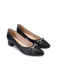 Resim Tamer Tanca Kadın Hakiki Deri Siyah Deri Topuklu Ayakkabı 1055 2469-1 Bn Ayk Sk24-25 Sıyah Dr Siyah 