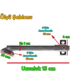 Resim Badem10 Kalkar Kapak Makası Dolap Çekmece Metal 15 cm Sessiz Açma Kapama Amortisör Piston (1 Çift) 