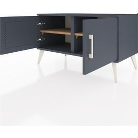 Resim Hyperion Şifonyer 2 Raflı 2 Kapaklı 88x44x48 Antrasit-antrasit/çam Antrasit/çam 