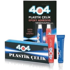 Resim 404 Plastik Çelik Epoksi Yapıştırıcı Çift Karışımlı 16G Ikiz Tüp 