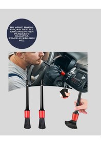 Resim 5'li Araç Temizlik Fırça Seti-detaylı Temizlik İçin Çok Amaçlı Fırçalar 