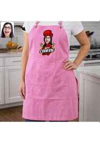 Resim Bk Gift Kişiye Özel Karikatürlü Pembe Mutfak Önlüğü -2, Aşçı Ve Şef Önlüğü, Ev Hediyesi Kobitmeyencom36656 Bk Gift Renkli 