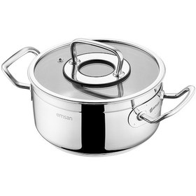 Resim Emsan Elite Derin Tencere 18 Cm Gümüş 