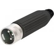 Resim Switchcraft AAA3MPZ Xlr Erkek 3-Pin Siyah Plastik Kapak Konnektör 10’lu Paket 