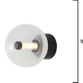 Resim Apliqa Neval Siyah Gold 2 Watt Modern Yatak Başı, Modern Salon Aplik 