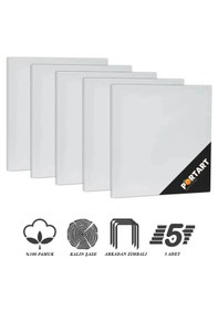 Resim Portart Tuval %100 Pamuk 20 x 20 CM 5'li Paket 