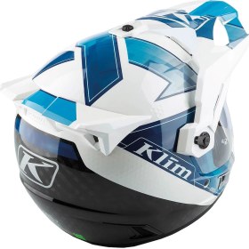 Resim Klim Krios Pro Carbon Spectrum Adv Rally Motosiklet Kaskı Beyaz Mavi 