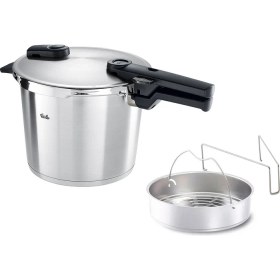 Resim Fissler Vitaquick Premium 6 Litre Düdüklü Tencere + Buharda Pişirme Aparatı 