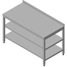 Resim Öztiryakiler Ara Raflı Çalışma Tezgahı 60x60 CM 