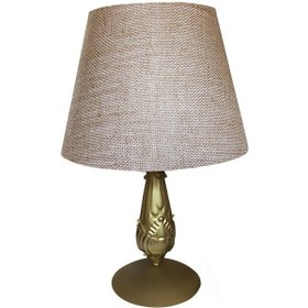 Resim Ahenk Abajur Keten Altın 