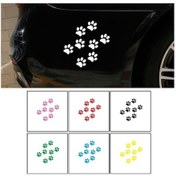 Resim Novahub Siyah Araba Plakası Kedi Paw Print Araba Plakası Vinil Motosiklet Dekorasyon Çıkartma Siyah 
