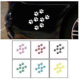 Resim Novahub Siyah Araba Plakası Kedi Paw Print Araba Plakası Vinil Motosiklet Dekorasyon Çıkartma Siyah 