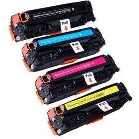 Resim Photo Print Hp 125A-CB540A-CB541A-CB542A- CB543A Hp Color Laserjet CP1215 1 Set Muadil Toner 2200 Sayfa Renkli 