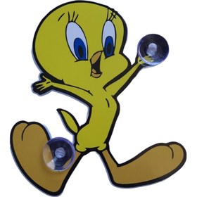 Resim DMR Tweety Vantuzlu Pleksi Cam Süsü (büyük Boy) 
