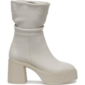 Resim Butigo Mela 2pr Bej Kadın Topuklu Çizme 000000000101387304 Bej 