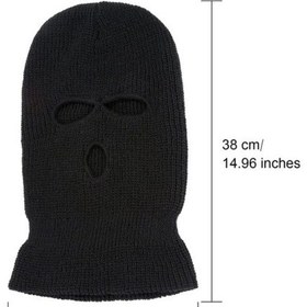 Resim Yün Kar Maskesi Siyah 