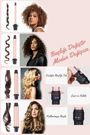 Resim Shibowavy Saç Maşası 5 Parça 4 Başlıklı Set ( 10mm 19mm 25mm 32mm ) 