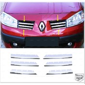 Resim Renault Megane 2 Krom Ön Panjur 6 Prç. 2002-2006 Arası P.Çelik 