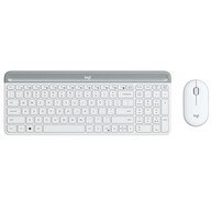 Resim Logitech MK470 Kablosuz Beyaz İnce İngilizce Q Klavye - Mouse Seti 