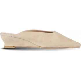 Resim Bueno Shoes Bej Süet Kadın Topuklu Terlik 