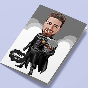 Resim Uzaylı Komutan Karikatürlü Tebrik Kartı 