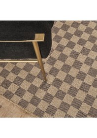 Resim Kaşmir Halı Kilim Jüt Dorne Brown Salon Mutfak Halısı Yolluk Kahverengi 
