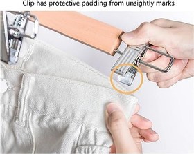 Resim Orret Home 2 Adet Mandallı Ahşap Etek Ve Pantolon Askısı,Şort,Çamaşır,Kıyafet Askısı,Mandallı Ahşap Askı (2 Adet) 