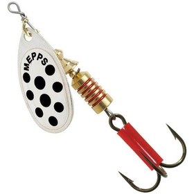 Resim Mepps Aglia Beyaz Siyah No:3 7g Döner Olta Kaşığı 