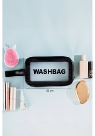 Resim Porsima 3140 2li Şeffaf Seyahat Ve Makyaj Çantası Su Geçirmez Organizer Washbag 