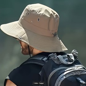 Resim 1 Paket / 2 Paket Uniseks Açık Hava Balıkçılık Şapkası - Dayanıklı Esnemez Kumaş, Çoklu Renkler (Lacivert/Siyah/Kahverengi/Bej), Yürüyüş, Bisiklet Sürme, Kamp, Günlük Giyim için Ayarlanabilir Kayış ve Havalandırma Delikleri, Kamp Aksesuarları 