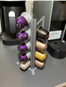 Resim Nespresso Ve Starbucks Uyumlu Kapsül Kahve Standı Gri 