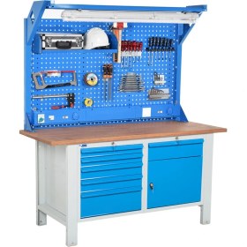 Resim Star Çelik Atölye Çalışma Tezgahı (1600 x 720 x 830-930 mm) 