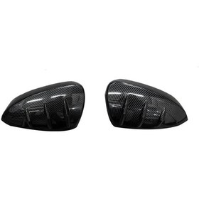 Resim Xiaaokeji Araba Karbon Fiber Geri Vites Aynası Kabuğu Dikiz Aynası Kapağı 