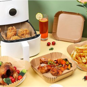 Resim Braventa Collection Baker Home Airfryer Pişirme Kağıdı,xl-Xxl Büyük Boy, Kare, 200 Adet Hava Fritöz Parşömen Fırın Kağıd 