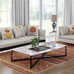 Resim Monnhein Yıkanabilir Halı ve Yolluk - Kaymaz Tabanlı Salon Halısı, Mutfak Halısı, Modern Dijital Baskı Tasarım (0338) 