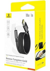 Resim Baseus Tungsten Gold Manyetik Usb-c Kablo 100w Siyah,1 Metre 100 Cm 