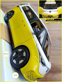 Resim OYUNCAKSAHİLİ Volkswagen ID Buzz 2023 Model 1:24 Ölçek Metal Araba Koleksiyon Demir Minibüs 