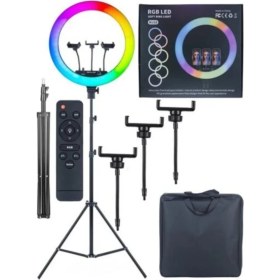 Resim Asfal 210 cm Tripod -Led Halka Işık Youtuber Tiktok Makyaj Stüdyo Işığı Ring Light 
