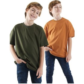 Resim Denokids Erkek Çocuk Basic Oversize 2'li T-shirt Takım Renkli 