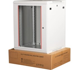 Resim Lande - 15U 19" Duvar Tipi Rack Kabinet - Genişlik: 600 mm | Derinlik: 600 mm - Açık Gri (Demonte) 