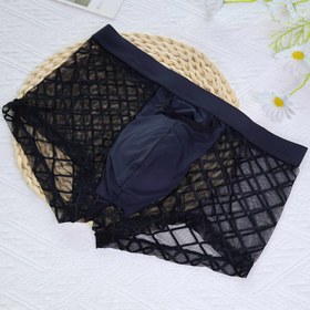 Resim 1 Adet Romboşekilli Yazlık Nefes Alabilir Yastıklı Erkek Boksör Külot 