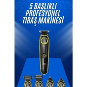 Resim Tıraş Makinesi Şarjlı 5 Başlıklı Burun ve Kulak Temizleme 