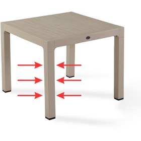 Resim Wood Masa Ayağı 4 Adet - Cappucino 