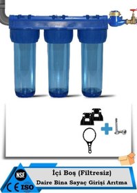 Resim Daire Bina Sayaç Girişi 10" İnc 3 Aşama Su Arıtma Ve Yumuşatma Sistemi (Filtresiz) 