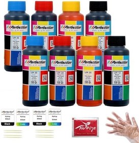 Resim Perfection Canon Uyumlu G1470 G2470 G3470 G4470 Tanklı Yazıcı Mürekkep Seti̇ 8 x 100 gr. 